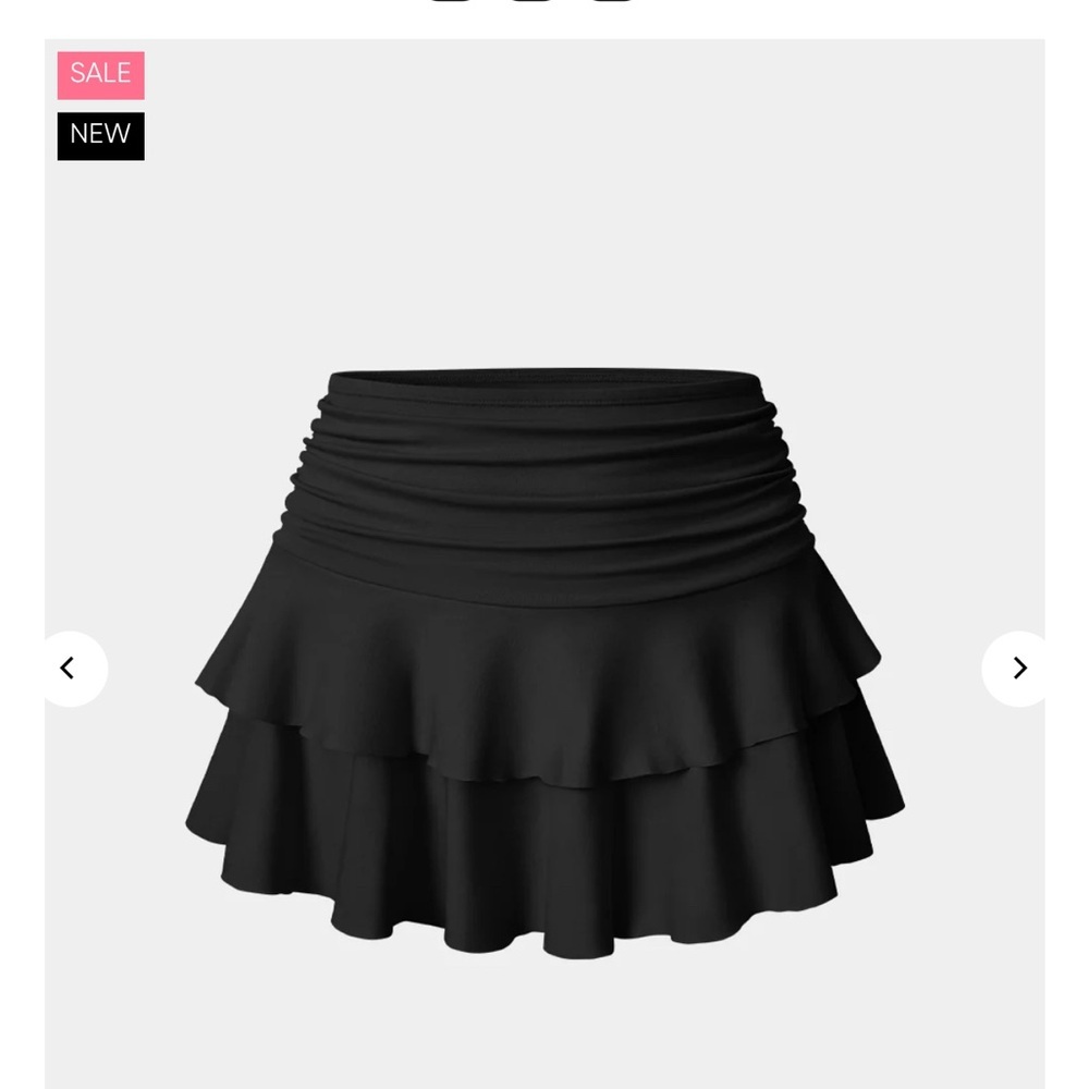 Stylish Black Layered Mini‎ Skirt
